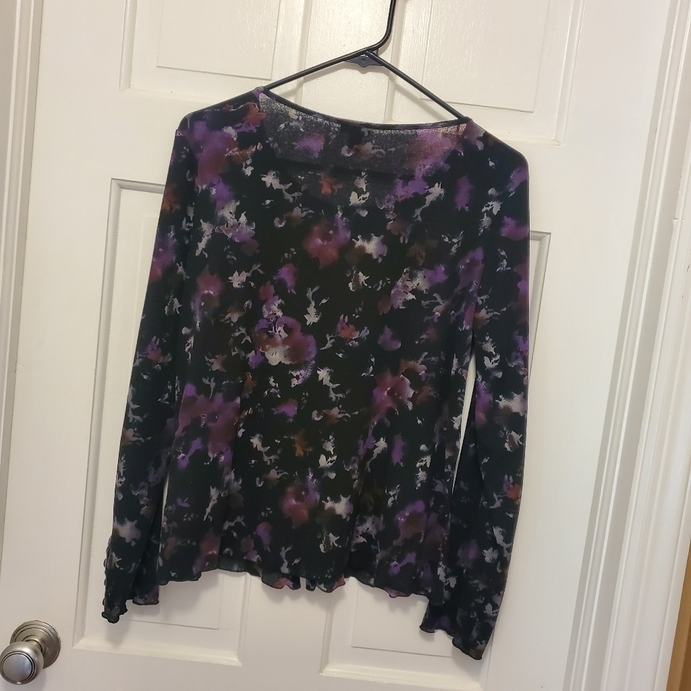 J.Jill Floral Lightweight Cardigan size LP - Picture 9 of 9